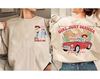 Personalized Disney Jessie Bo Peep Summer Have Fun Shirt, Girls Just Wanna Have Fun Tee, Disneyland Bestie Trip, Disney Girls Trip Shirt