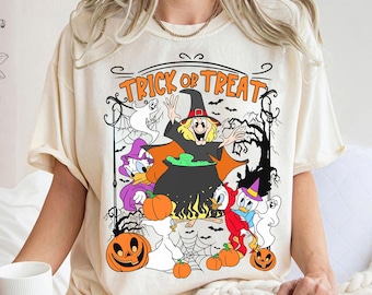 Vintage Disney Ducktales Huey Dewey Louie Anka Trollhassel Kalle Anka Halloweenkostym, Disneyland-resa familjematchningströja, Epcot WDW