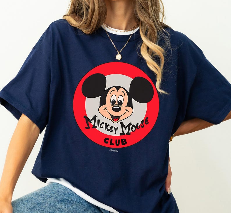 Disney 100 Mickey Mouse Club Logo Color Vintage D100 Shirt, Mickey and Friends Shirt, Disney Birthday Party, Disneyland Matching Outfits image 4