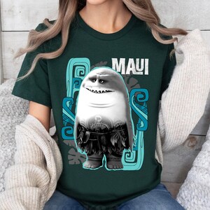 Disney Moana Maui Half Shark T-Shirt, Moana Maui Shirt, Maui Demigod Moana Shirt, Disneyland Family Matching Outfits, Disneyland Trip 2026 image 4