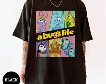 レトロなディズニー映画『バグズ・ライフ』のグループショットTシャツ 