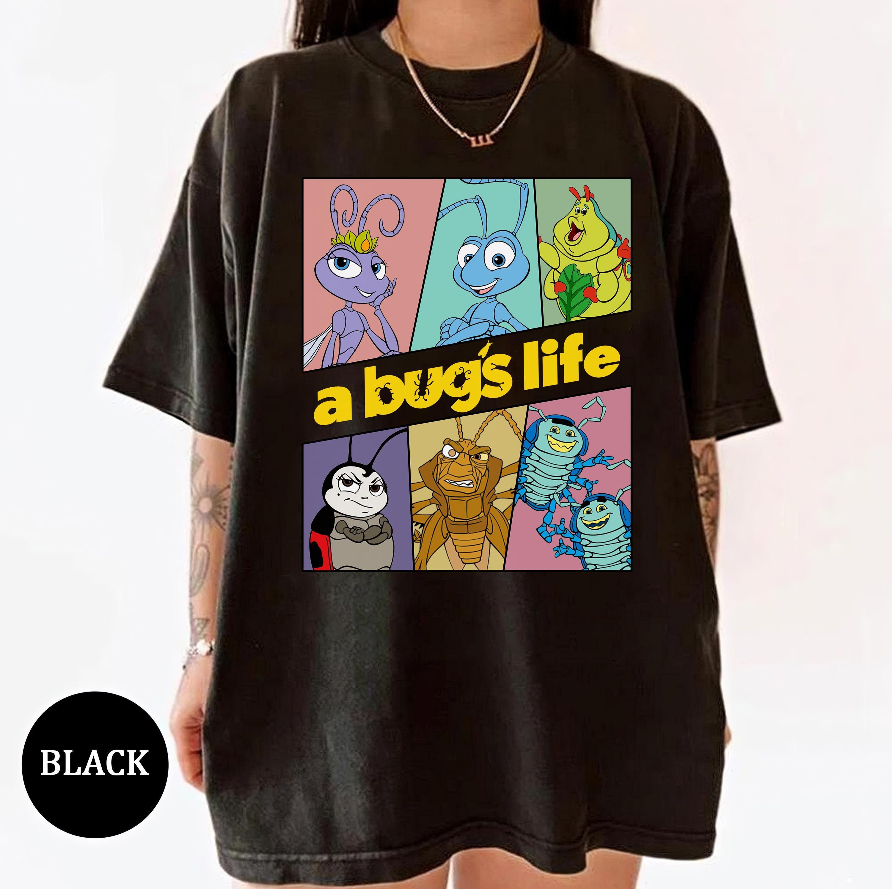 FACT キャラクターTシャツ L レトロなディズニー映画『バグズ・ライフ』のグループショットTシャツ