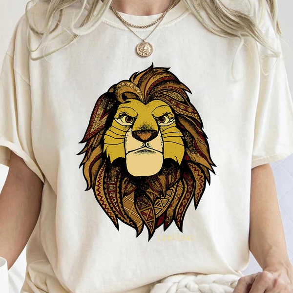 Disney The Lion King Simba Face Distressed T-Shirt, Animal Kingdom Tee, Disneyland Family Matching Shirt, Animal Kingdom