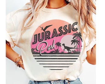 Shirt Jurassic Park retro jaren 90 dinosaurusscène, shirt met Jurassic Park-logo, shirt dinosaurus T-Rex, shirt Jurassic World, shirt Disneyland Trip, shirt Disneyland Trip