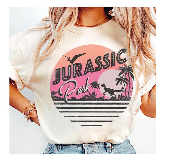 ジュラシック・パーク レトロ 90年代恐竜シーンTシャツ、ジュラシック 