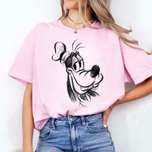 Disney A Goofy Movie Goofy Sketch Portrait T-Shirt, Disney Goofy Shirt, Disneyland Trip Family Matching Outfits, Magic Kingdom Shirt image 2