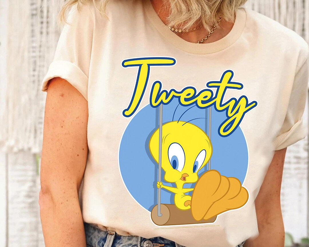 Looney Tunes Tweety Bird Swing Tshirt Cute Tweety Bird Etsy