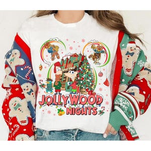 Disney Christmas Hollywood Studios Jollywood Nights Shirt, Phineas And Ferb Christmas Shirt, Disneyland Christmas Family Matching Shirt