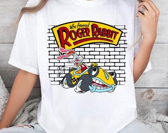 Retro 90er Jahre Roger Rabbit Sweatshirt, wer hat Roger Rabbit T-Shirt, Disneyland Trip Familie Passender Outfits Shirt, Magic Kingdom, gerahmt