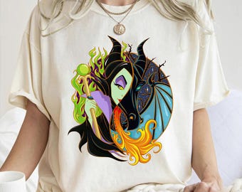 T-shirt Disney Villains Maleficent Doornroosje, Maleficent Dragon-shirt, Disneyland Family Party Gift 2026, Disneyland Trip-outfits