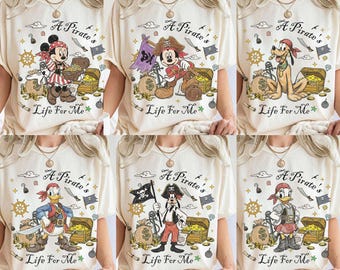Disney Mickey and Friends Yo Ho Yo Ho A Pirate's Life For Me Shirt, Pirates of the Caribbean Tee, Disney Cruise 2026 Family Matching Outfits