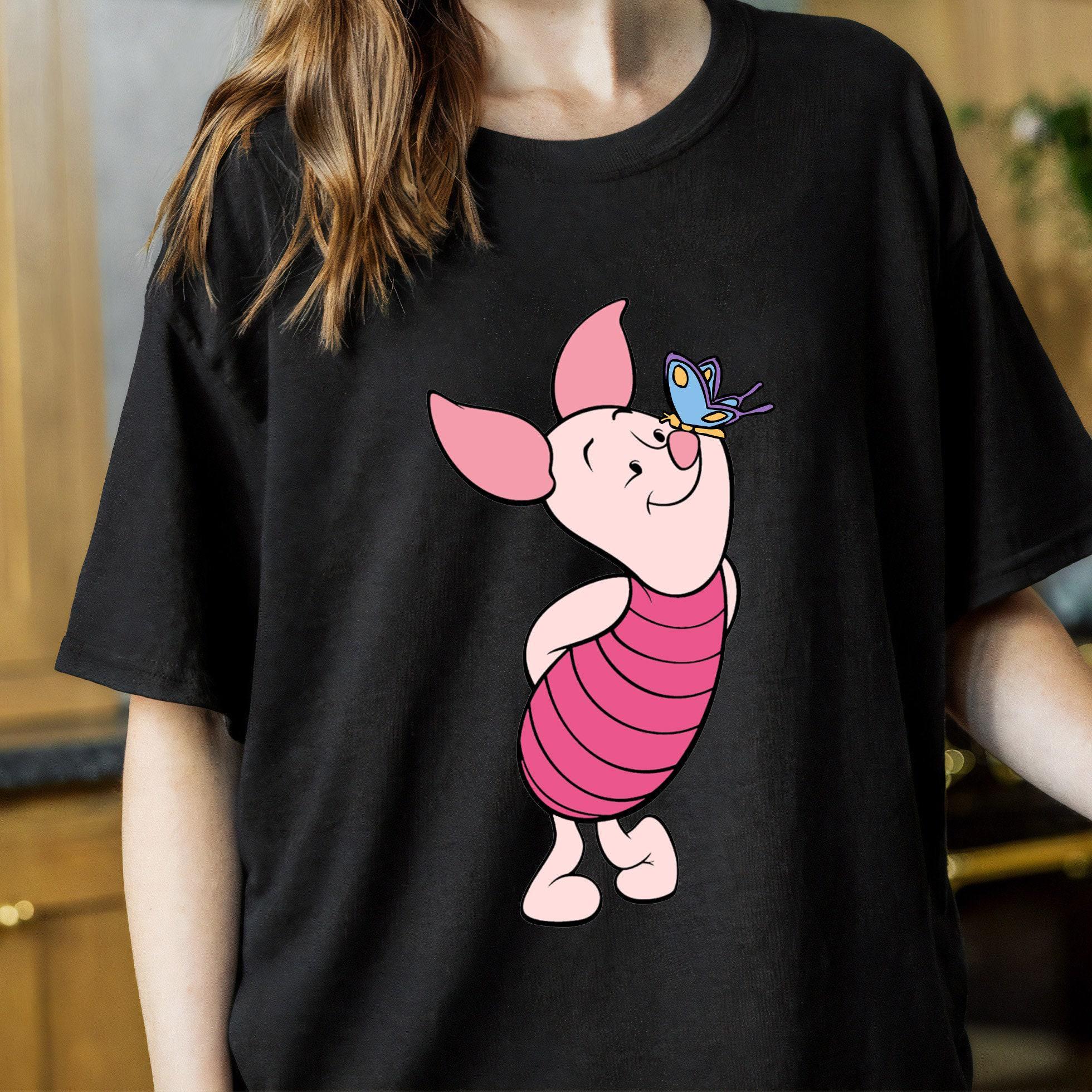 ディズニーのくまのプーさんピグレットのポートレートTシャツ