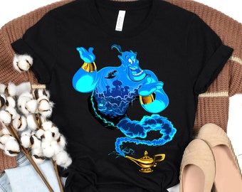 Disney Aladdin Genie Portrait Agrabah Fill T-Shirt, Aladdin Genie Shirt, Disneyland WDW Trip Family  Matching Outfits, Magic Kingdom Shirt