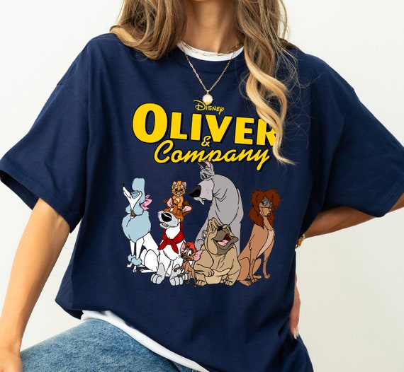 Vintage Disney Oliver and Company Group Retro 90er Jahre T-Shirt 