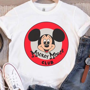 Disney 100 Mickey Mouse Club Logo Color Vintage D100 Shirt, Mickey and Friends Shirt, Disney Birthday Party, Disneyland Matching Outfits image 1