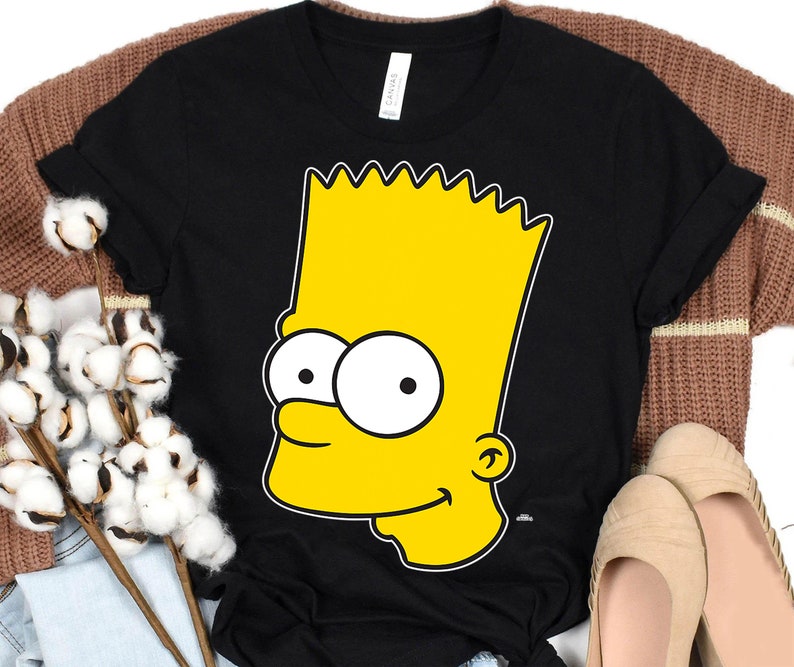 The Simpsons Bart Simpson Face T-Shirt, The Simpsons Family Tee, Simpson Birthday, Disneyland Family Matching Outfits, Magic Kingdom