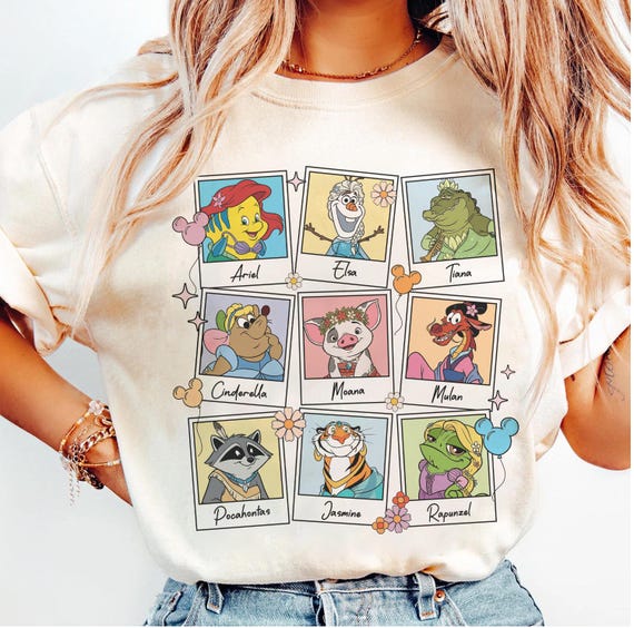 Disney Princess Sidekicks Photos Shirt, Disney Princess Security Aurora Ariel Belle Cinderella Tiana Shirt, Disneyland Girl Trip 2026 Shirt