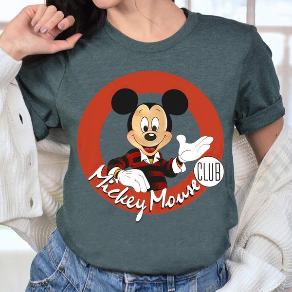 Retro Mickey Mouse Club Mickey 1928 Steamboat Willie Shirt, Disney Mickey and Friends Shirt, Disneyland Trip Family Matching Outfits Shirt