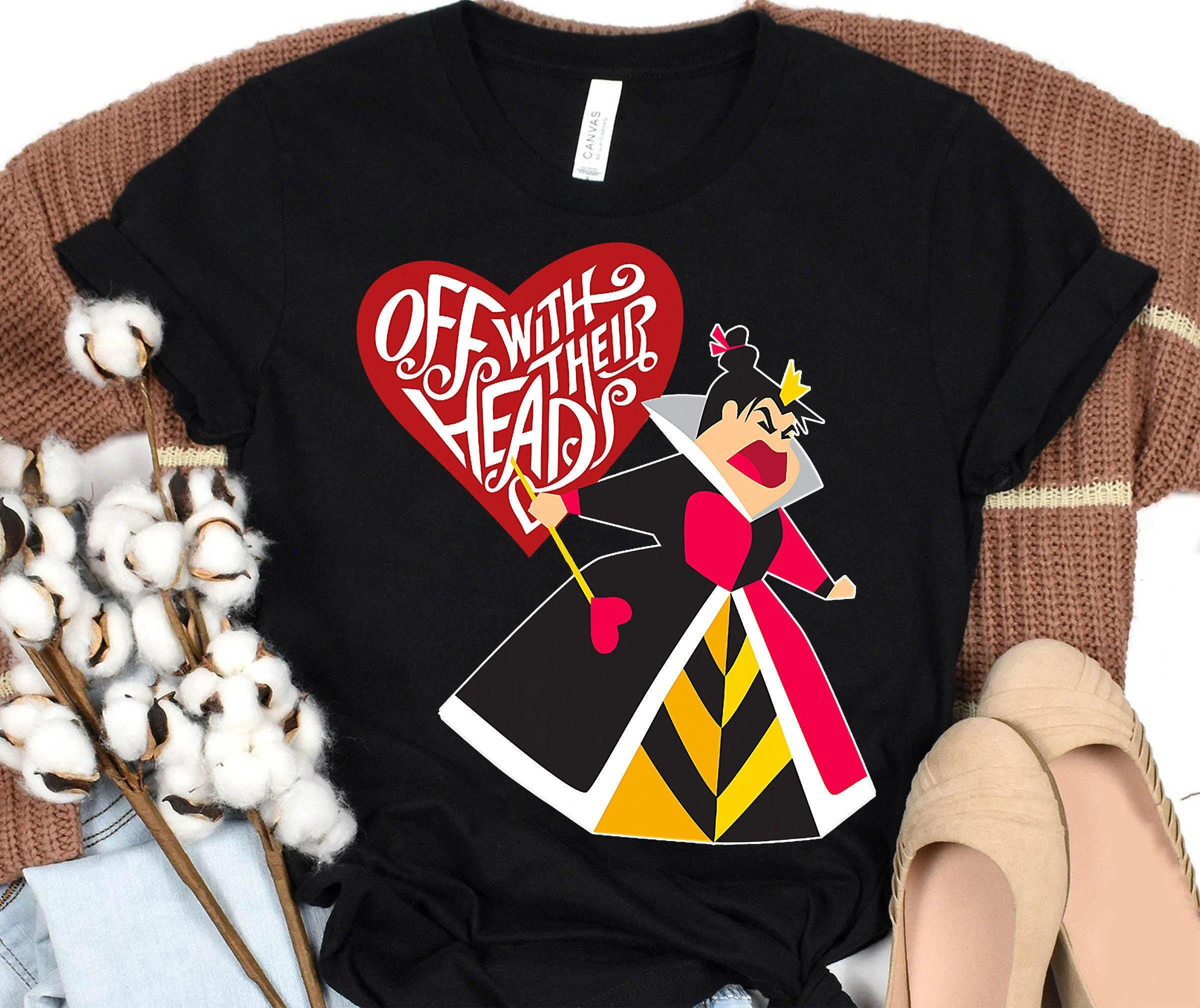 Disney Alice in Wonderland Queen of Hearts off With Their Heads T-shirt ...