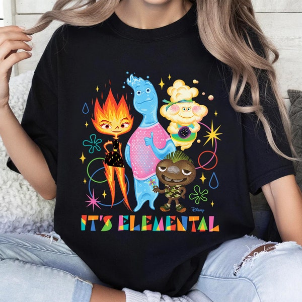 Disney Elemental - Its Elemental Ember Lumen Brook Ripple Portrait Shirt, Disneyland Matching Family Party Gift 2024, Magic Kingdom Shirts