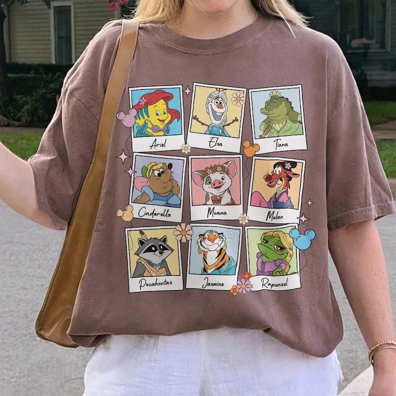 Disney Princess Sidekicks Photos Shirt, Disney Princess Security Aurora Ariel Belle Cinderella Tiana Shirt, Disneyland Girl Trip 2026 Shirt image 2