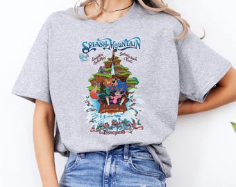 Vintage Disneyland Splash Mountain Shirt, Vintage Disney