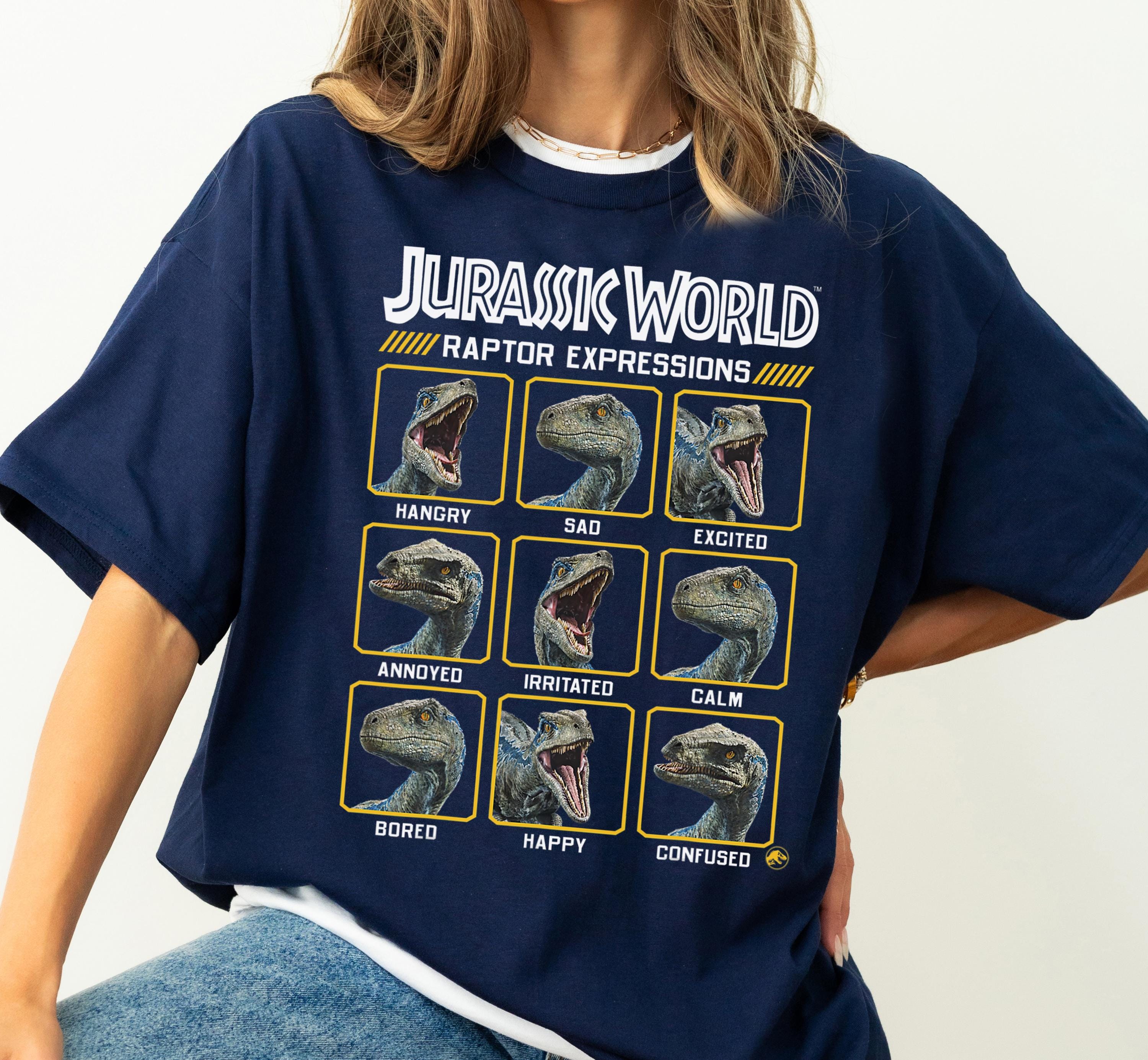 Jurassic World Raptor Expressions Graphic Shirt, Jurassic Park 