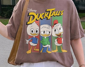 Disney DuckTales Dewey Huey & Louie Vertical Panels Logo T-Shirt, Disney Ducktales Birthday Party, Disneyland Trip Family Matching Outfits