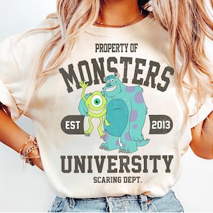 Disney Pixar Property Of Monsters University Est 2013 Shirt, Disney Mike Wazowski James P. Sullivan Shirt, Disneyland Family Matching Shirt