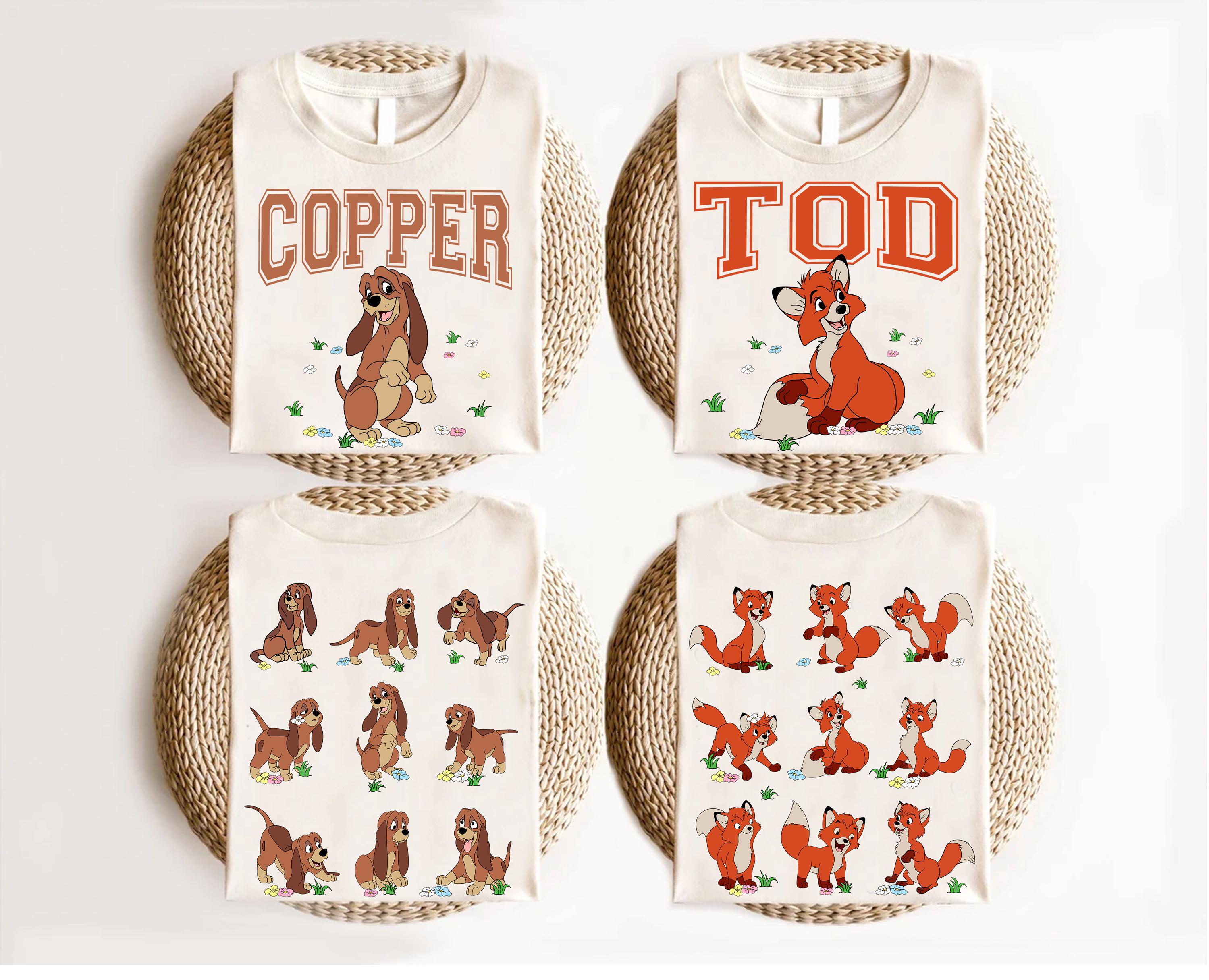 Personalized 2-sided the Fox and the Hound Funny Tod Copper