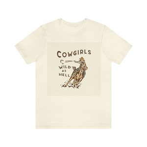 Camiseta de manga corta de jersey unisex, rodeo, caballo, vaquero, vaquera, occidental