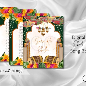 DOWNLOAD DIGITALE Libro Dholki moderno, Libro delle canzoni Mayoun Mehndi Libro delle canzoni Desi, Libro dei testi delle canzoni Dholki, Modello Desi musulmano colorato Dholak