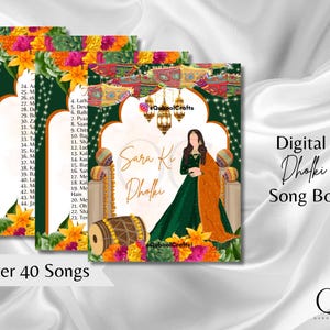 DIGITAL DOWNLOAD Modern Dholki Book, Mayoun Mehndi Song Book Desi Song Book, Dholki Songs Lyrics Book, Colorful Muslim Desi Template Dholak