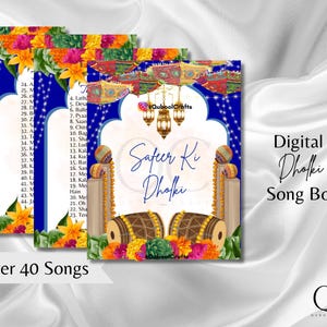 TÉLÉCHARGEMENT NUMÉRIQUE Livre de Dholki moderne, livre de chansons desi de Mayoun Mehndi, livre de paroles de chansons de Dholki, modèle desi musulman coloré Dholak