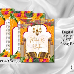 TÉLÉCHARGEMENT NUMÉRIQUE Livre de Dholki moderne, livre de chansons desi de Mayoun Mehndi, livre de paroles de chansons de Dholki, modèle desi musulman coloré Dholak