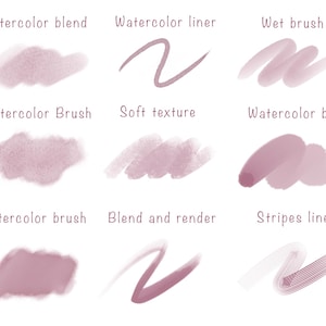 Procreate Soft Anime Brush Set - 50 Lineart, Sketch, Watercolor, Textured Brushes and Color Brush Pack iPad (Digital Download) image 6