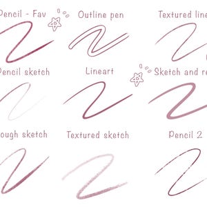 Procreate Soft Anime Brush Set - 50 Lineart, Sketch, Watercolor, Textured Brushes and Color Brush Pack iPad (Digital Download) image 3