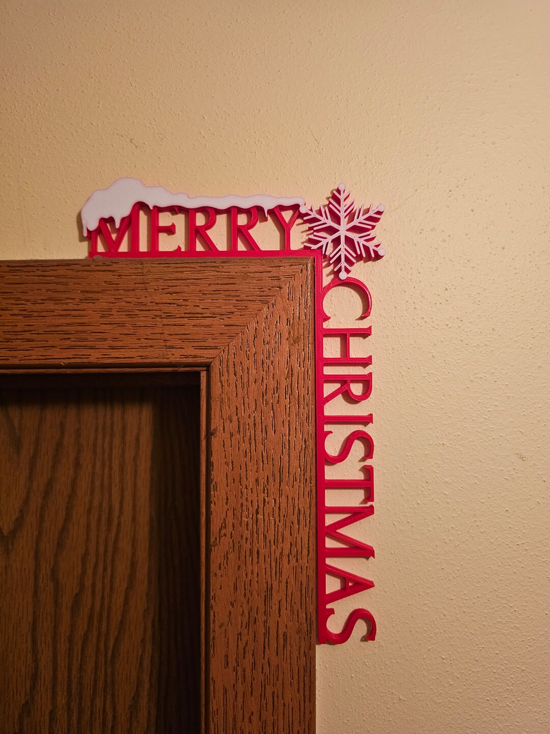 Merry Christmas Door Corner Decoration Etsy