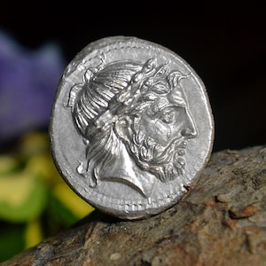 Silver Greek Tetradrachm of Philip II, Kings of Macedon, Father of Alexander III The Great Solid Silver Coin