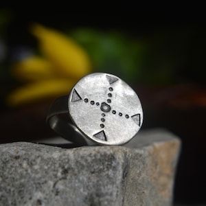 Byzantine Solid Silver Stamp Seal Ring