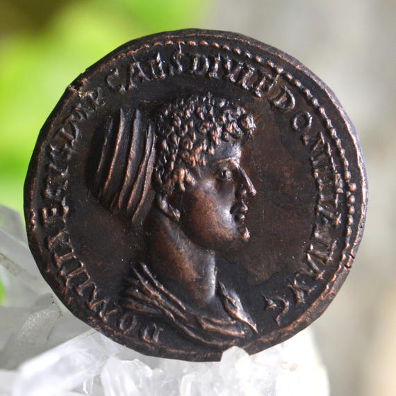 Roman Æ Sestertius of Domitia Longina Augusta, mistress & wife of Domitian Bronze Coin