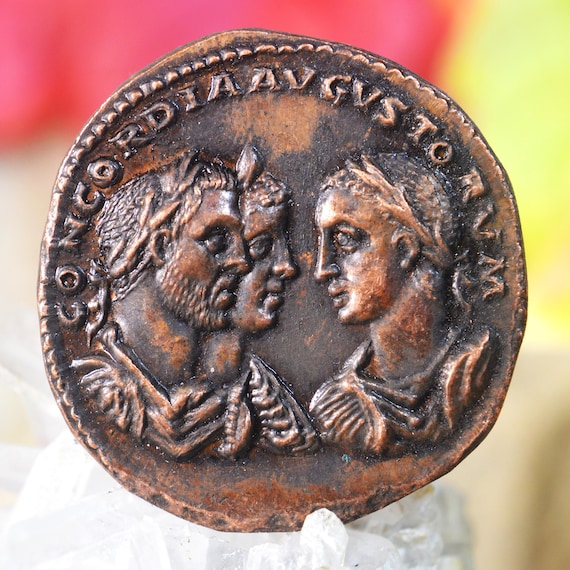 Roman Æ Medallion of Philip I the Arab, Otacilia, Philippus II, Bronze Coin