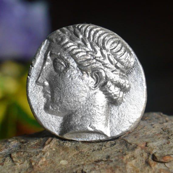 Silver Greek Tetradrachm of Apollonia Pontika, Black Sea Region, Thrace, Apollo, struck under magistrate Kleokrates Solid Silver Coin