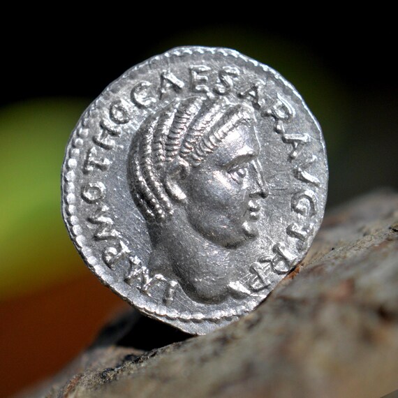 Silver Roman Denarius of Otho Marcus Salvius Otho with Victory on Reverse Solid Silver Coin