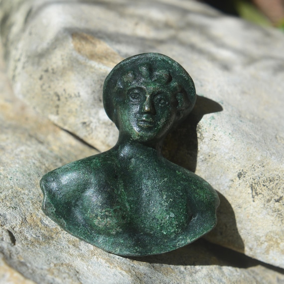Roman Bronze Bust of God Hermes
