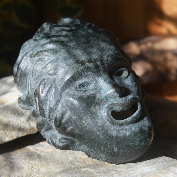 Roman Bronze God's Head Fragment