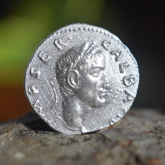 Silver Roman Denarius of Galba, Servivs Svlpicivs Victory Reverse Solid Silver Coin