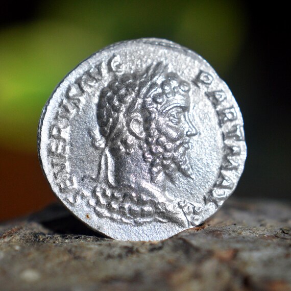 Silver Roman Denarius of Septimius Severus, Lucius, father of Caracalla and Geta Solid Silver Coin