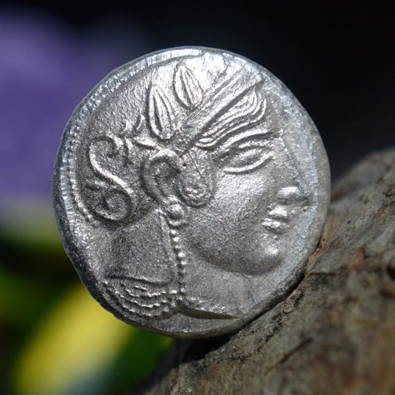 Silver Greek Tetradrachm of Athenian Owl Late Archaic Depiction Transitional Type Athens, Attica, Goddess of wisdom Athena Solid Silver Coin