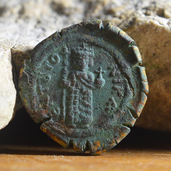 Byzantine Empire Æ Follis - Constans II, Mint Constantinople Bronze Coin